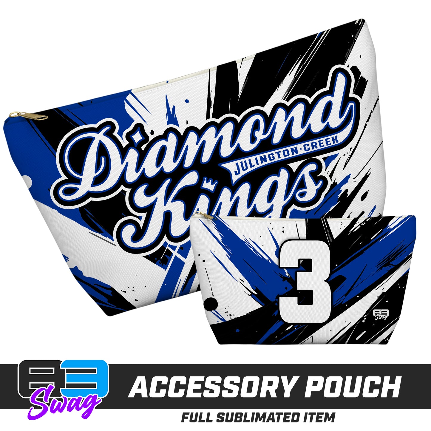 7"x12" Accessory Pouch w T-bottom - JCB Diamond Kings Baseball 2026 VERSION