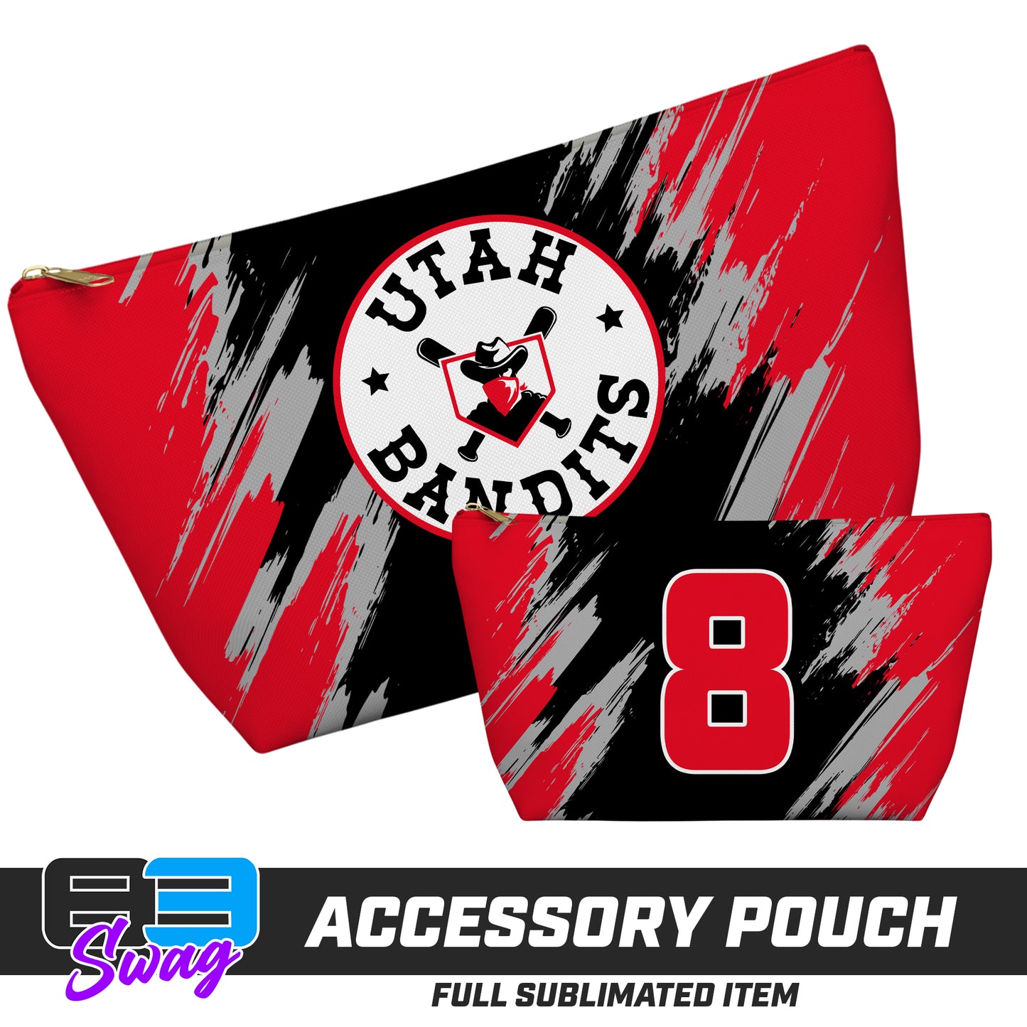7"x12" Accessory Pouch w T-bottom - Utah Bandits Baseball
