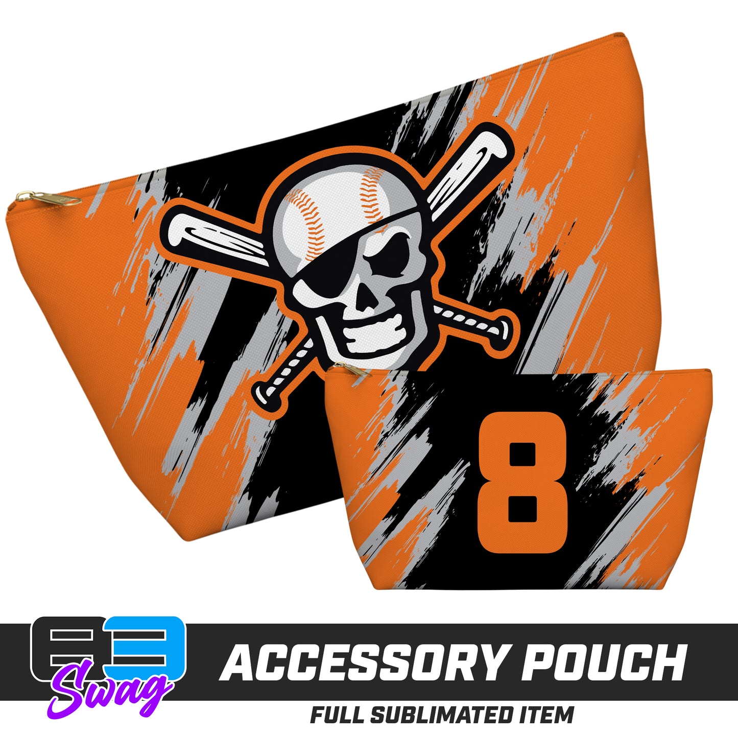 7"x12" Accessory Pouch w T-bottom - Hoover Hooligans Baseball