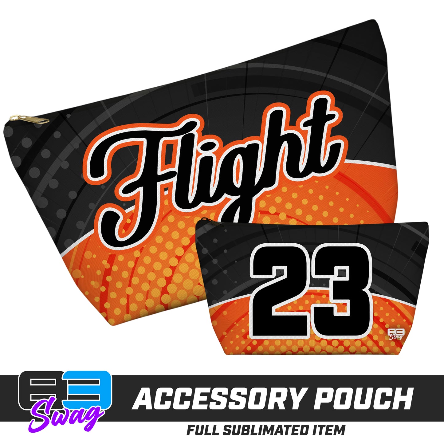 CUSTOM - 7"x12" Accessory Pouch w T-bottom - FCF Flight Baseball