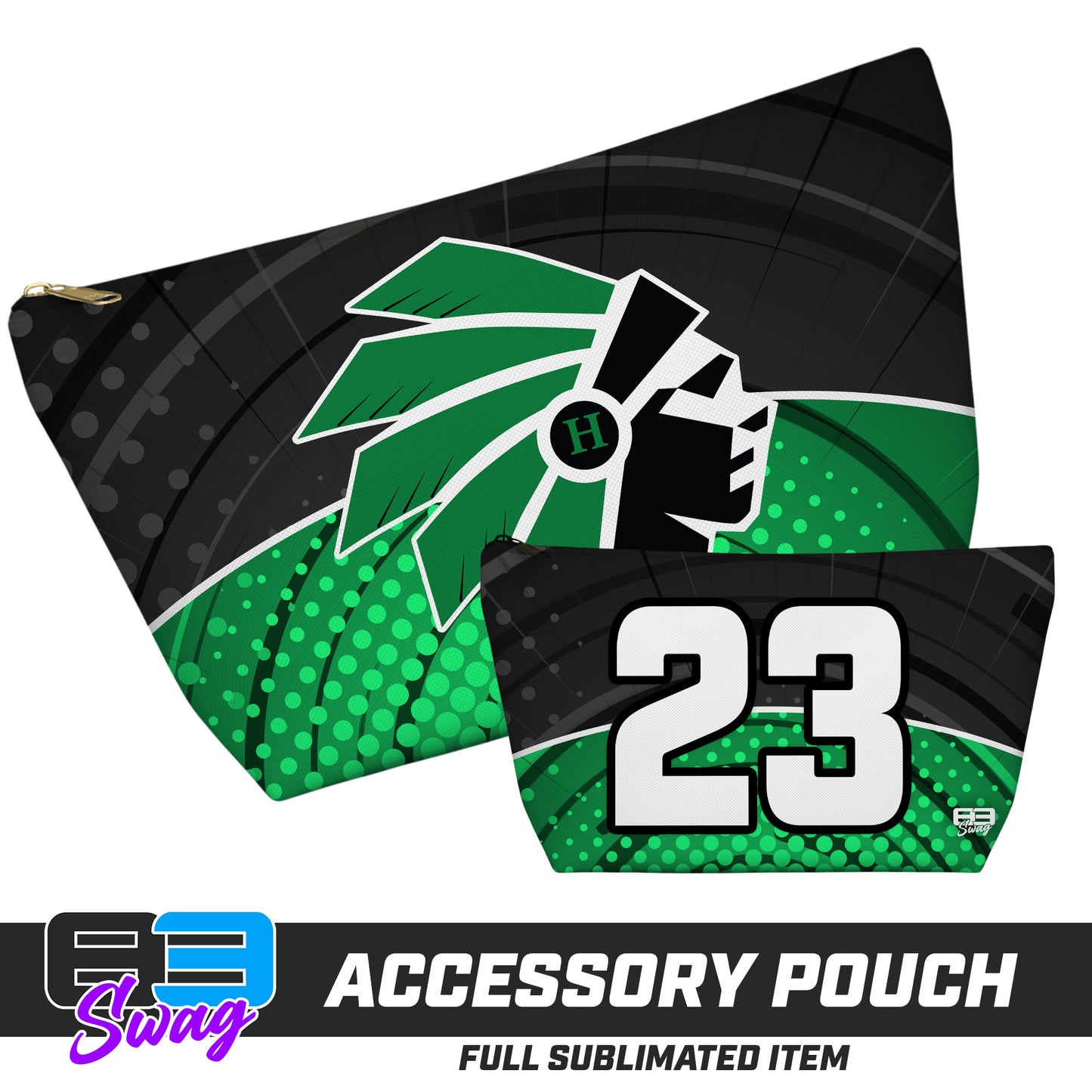 CUSTOM - 7"x12" Accessory Pouch w T-bottom - Hopatcong Warriors