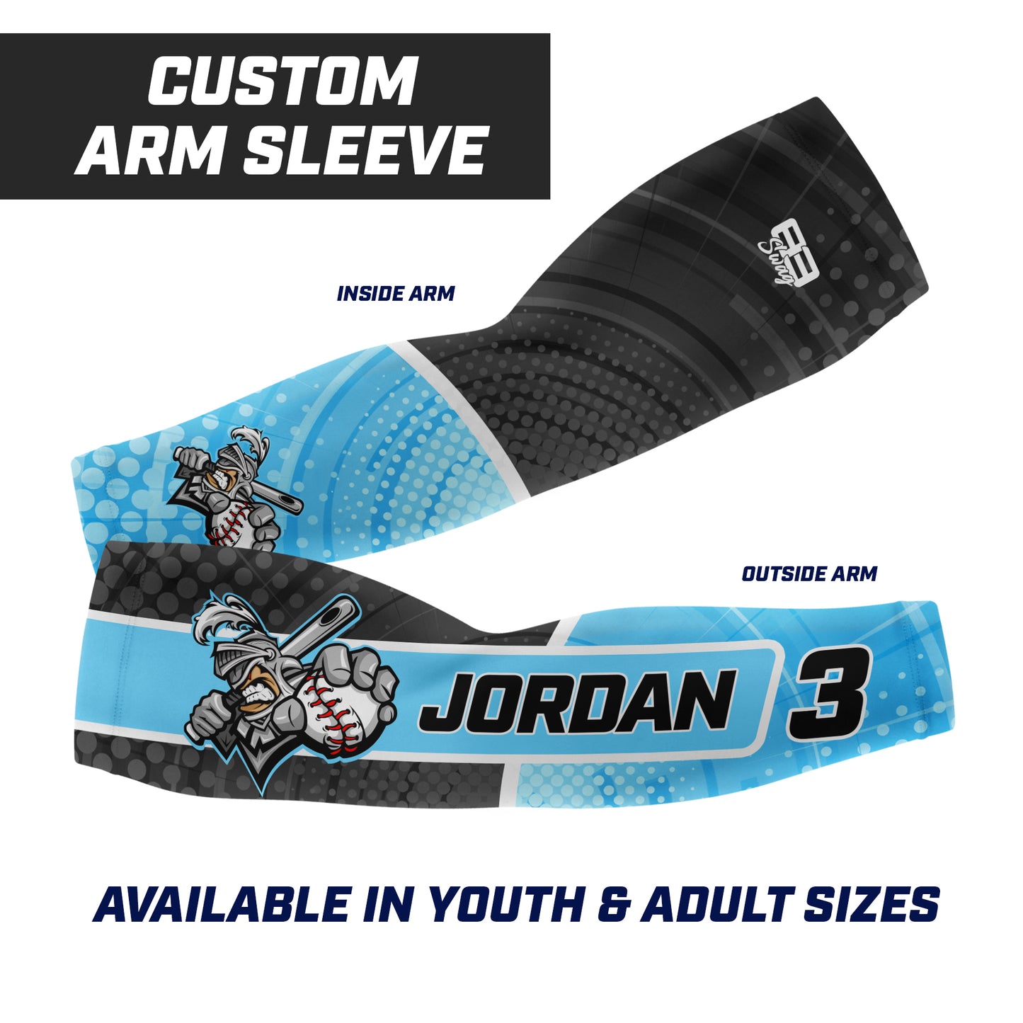 CUSTOM - Full Sublimated Arm Sleeve - Knights Baseball