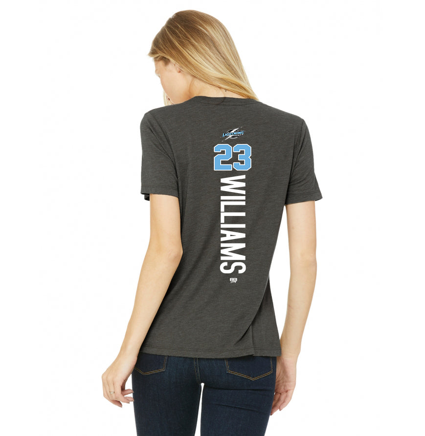 Bella + Canvas B6400 Women's Relaxed Jersey Short-Sleeve T-Shirt - Lightning Premier Softball