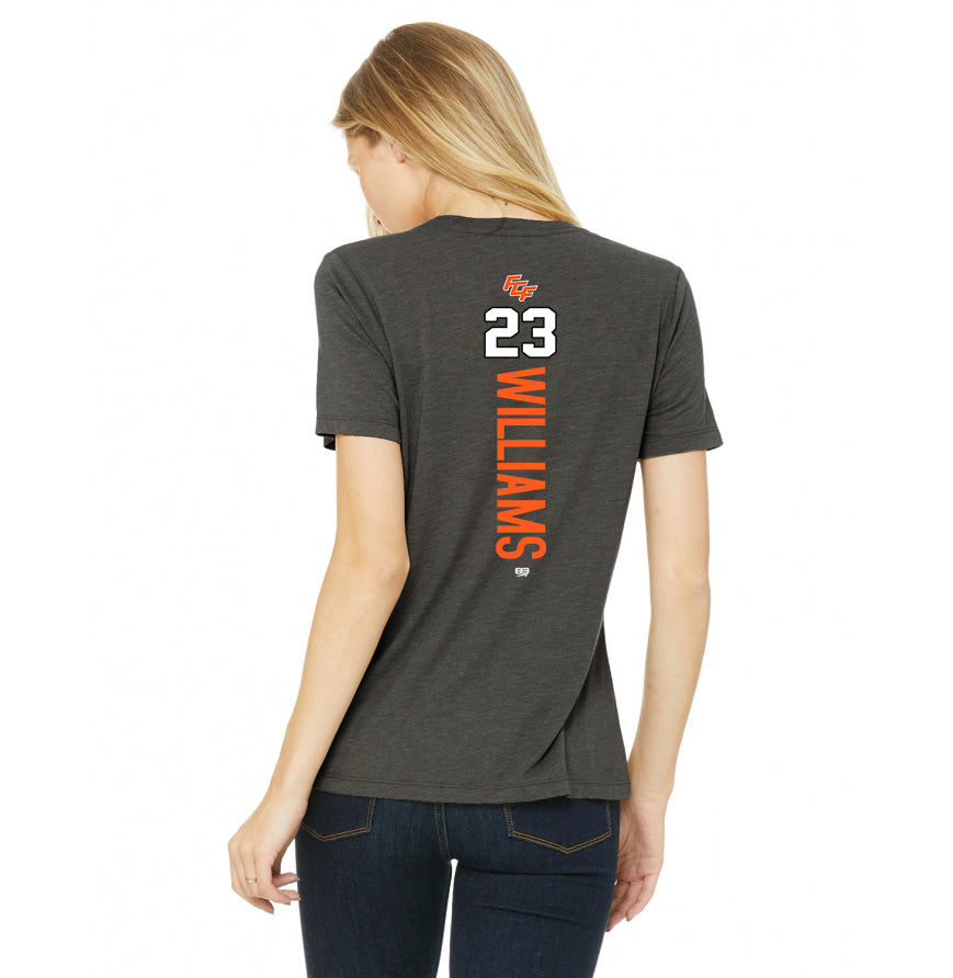 Bella + Canvas B6400 Women's Relaxed Jersey Short-Sleeve T-Shirt - FCF Flight Baseball