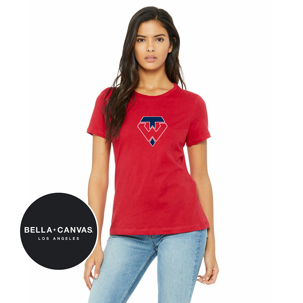 Bella + Canvas B6400 Womens Relaxed Jersey Short-Sleeve T-Shirt - Tampa Warriors Baseball
