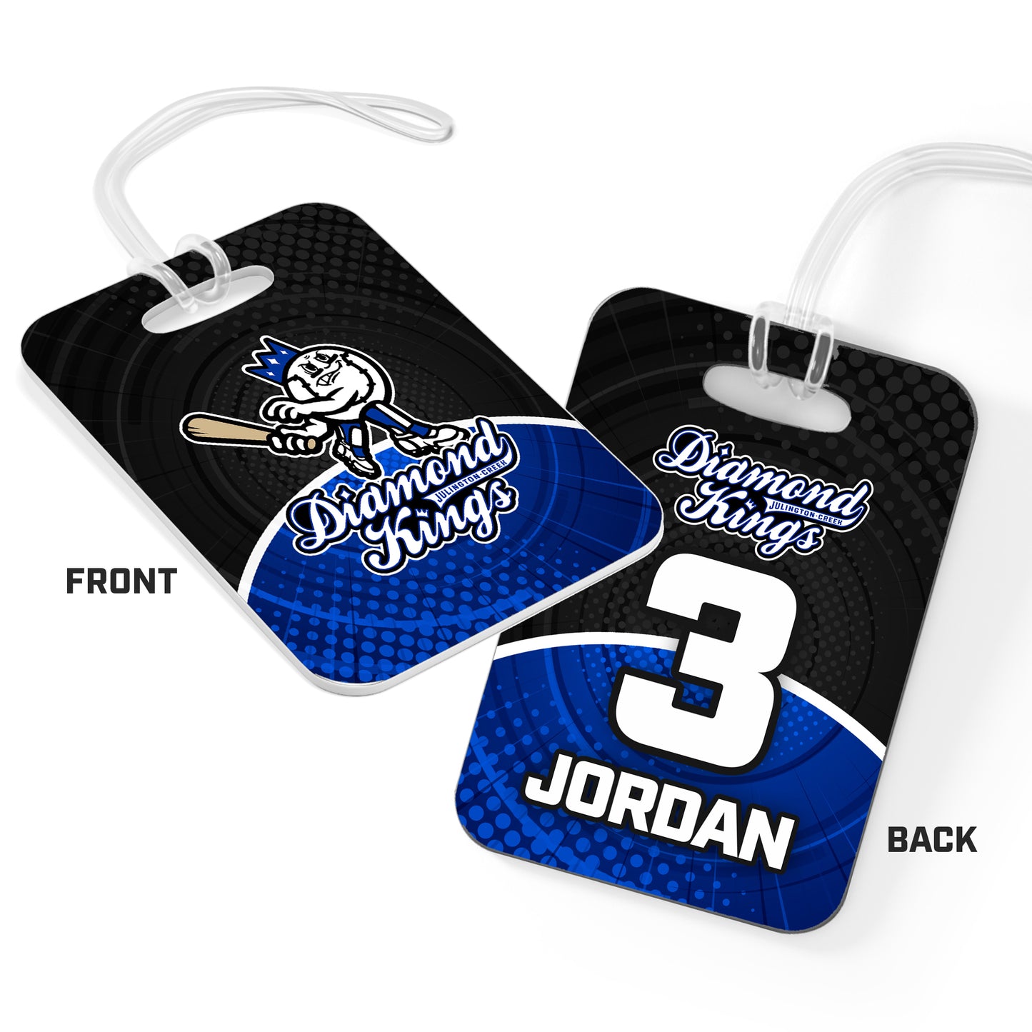CUSTOM - Hard Acrylic Bag Tag - JCB - Julington Creek Baseball