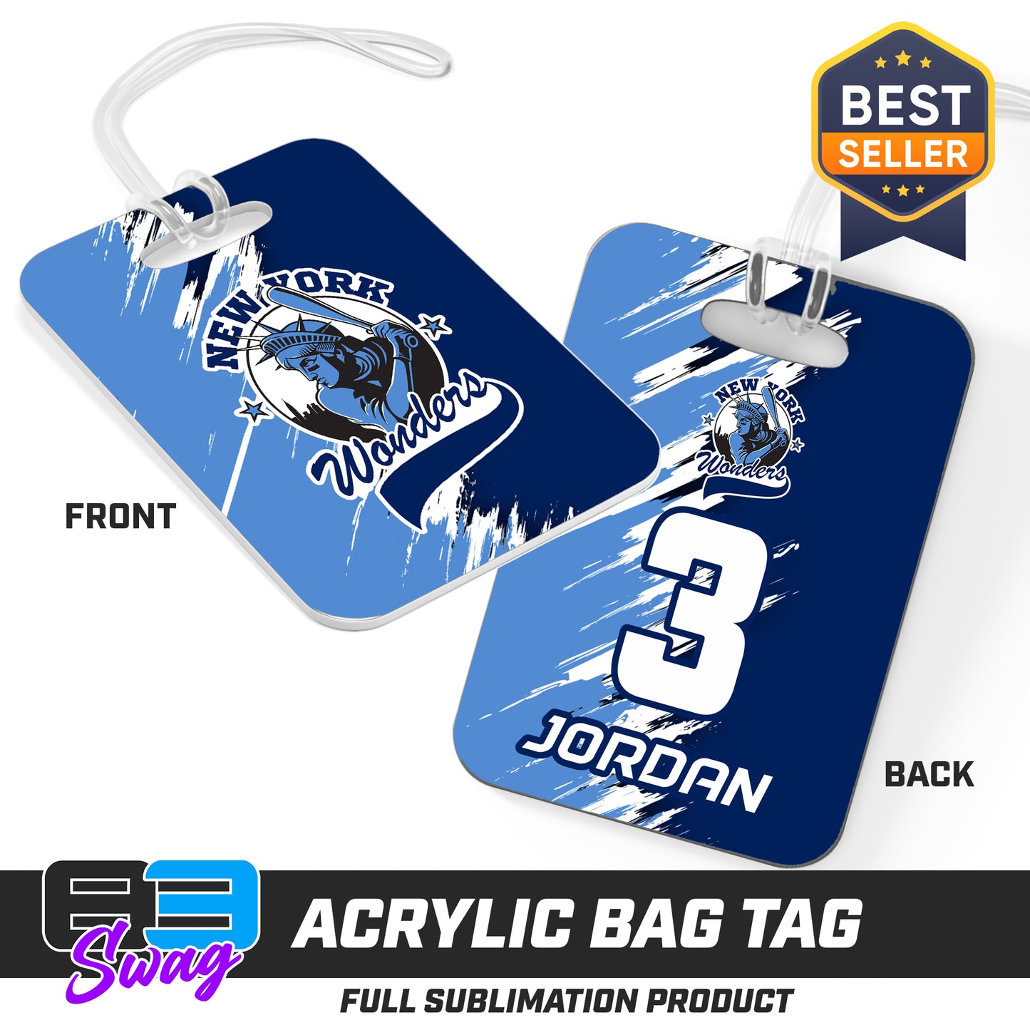 Hard Acrylic Bag Tag - New York Wonders