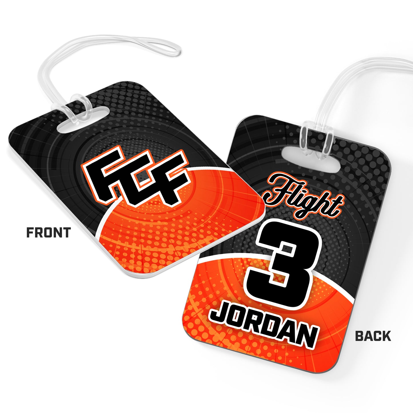 CUSTOM - Hard Acrylic Bag Tag - FCF Flight Baseball