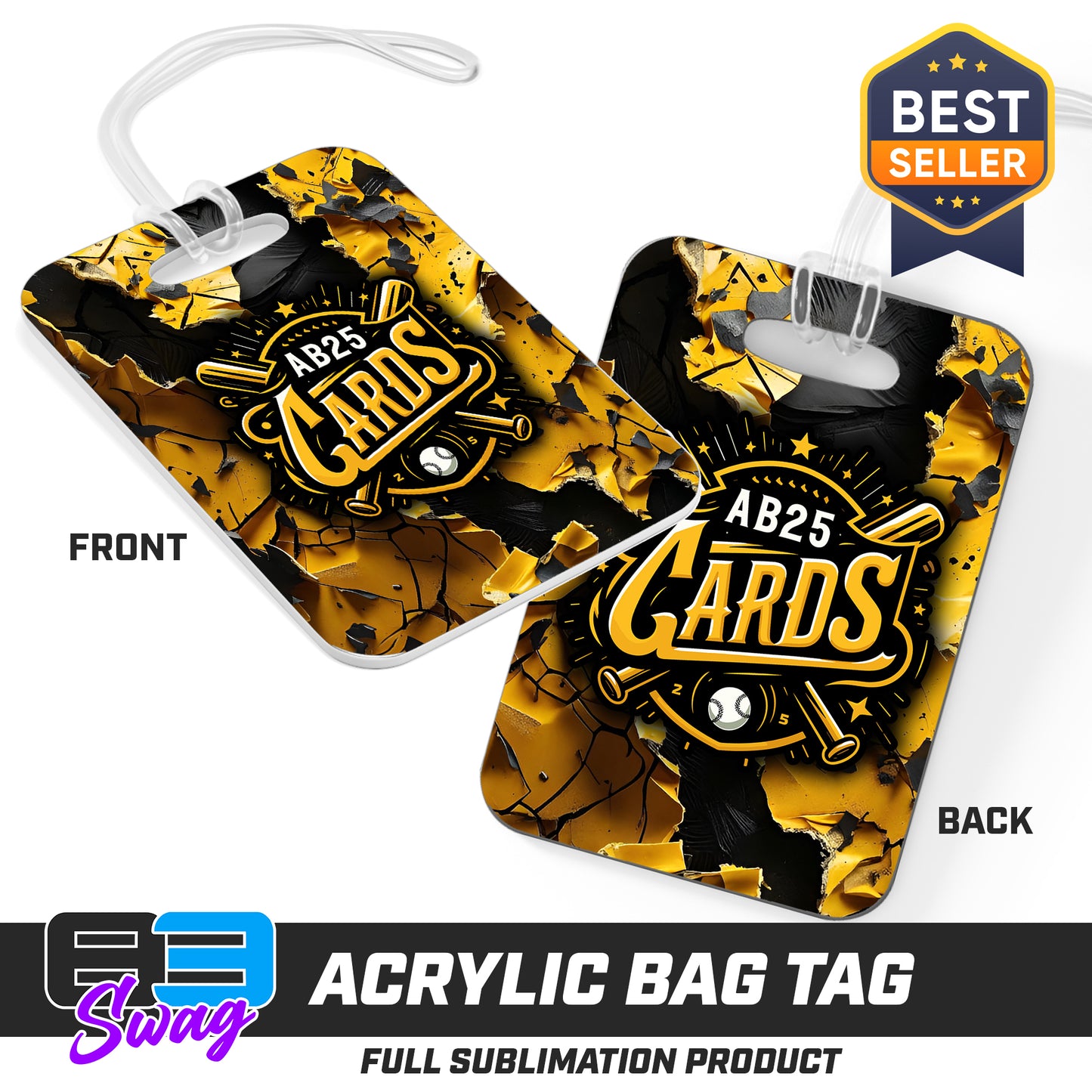 Hard Acrylic Bag Tag - AB25Cards
