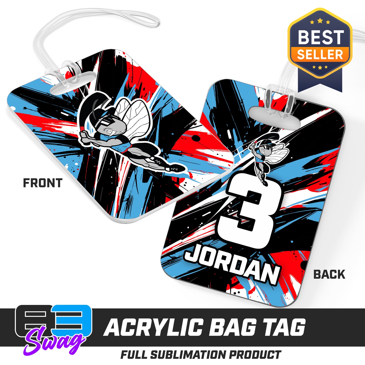 Hard Acrylic Bag Tag - NBC Gnats Baseball 2026 VERSION