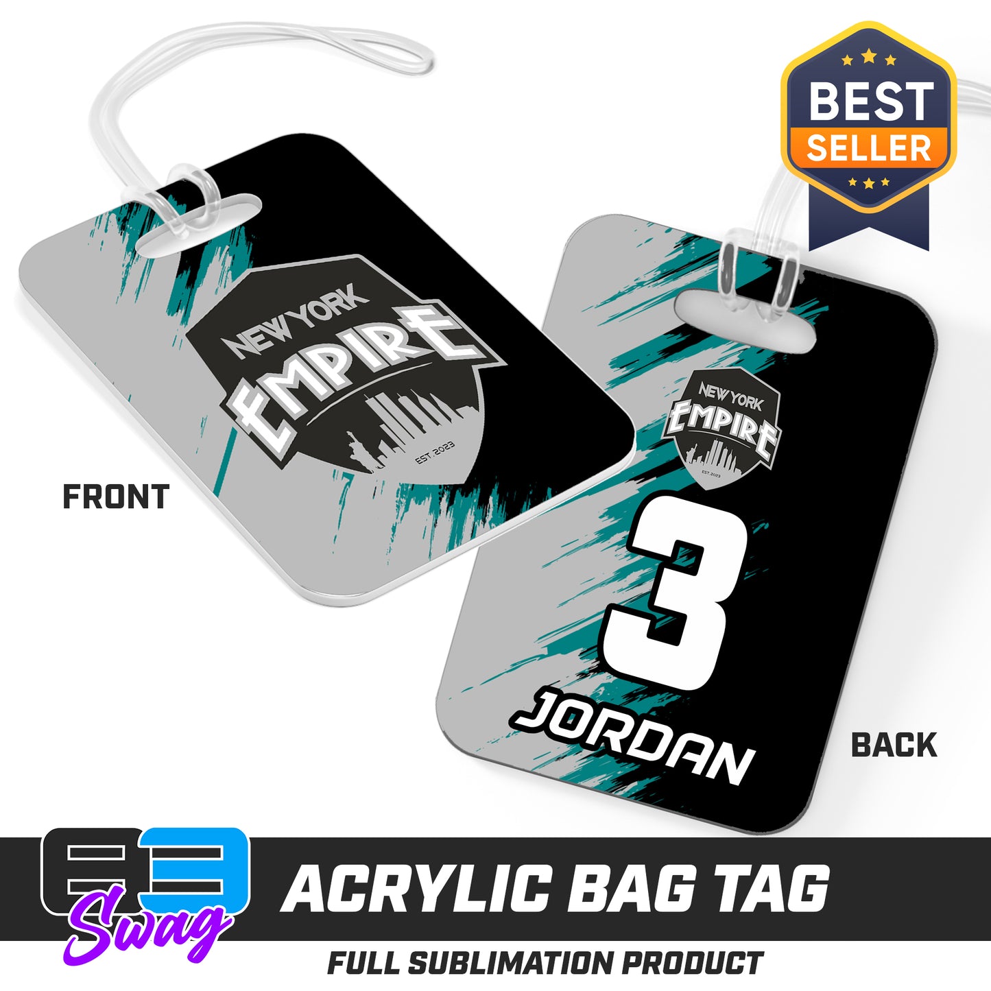 Hard Acrylic Bag Tag - New York Empire Softball