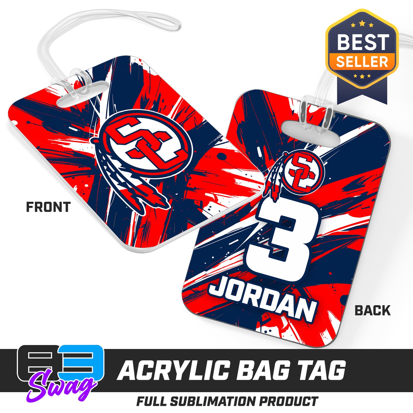 Hard Acrylic Bag Tag - South Cherokee Indians