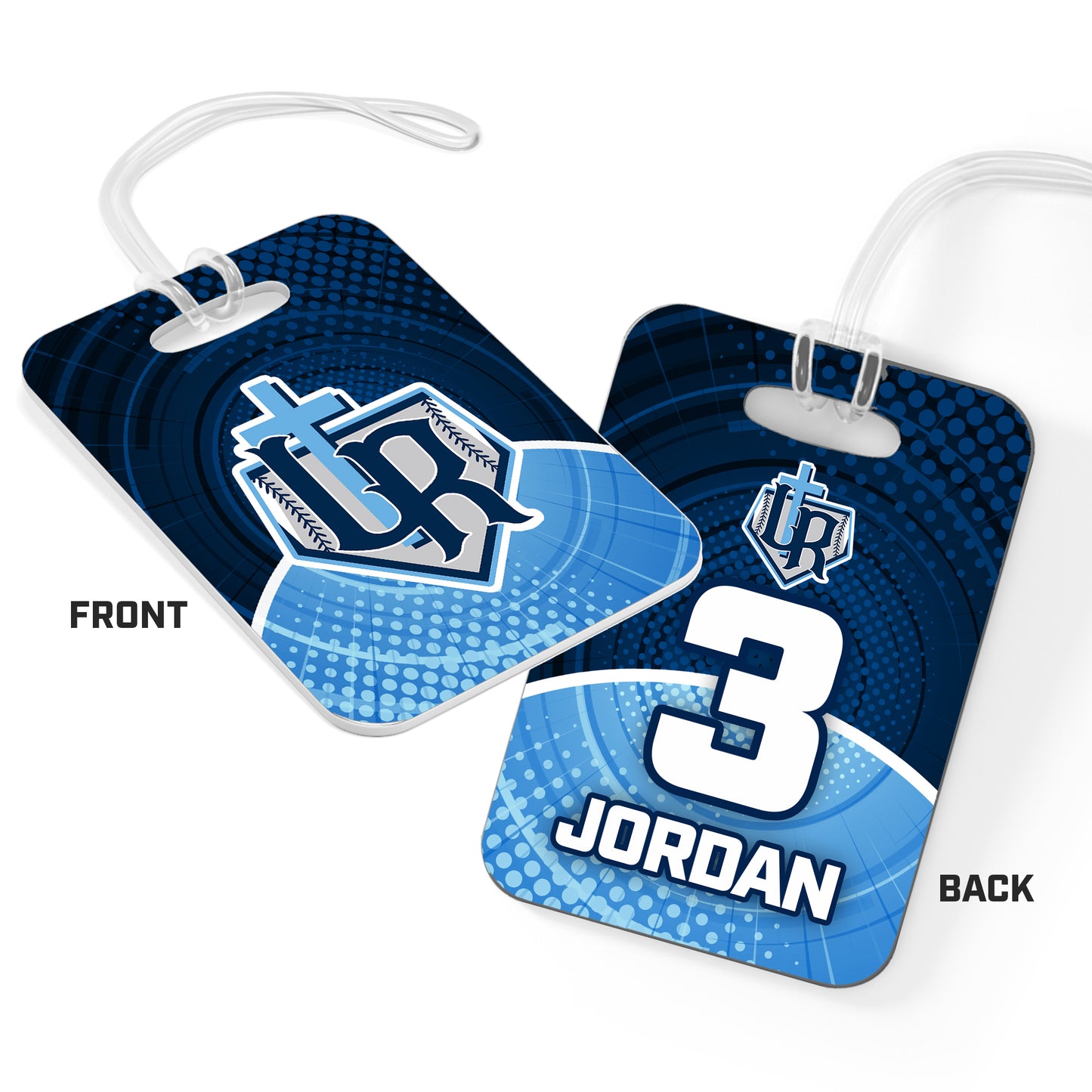CUSTOM - Hard Acrylic Bag Tag - Reign Baseball
