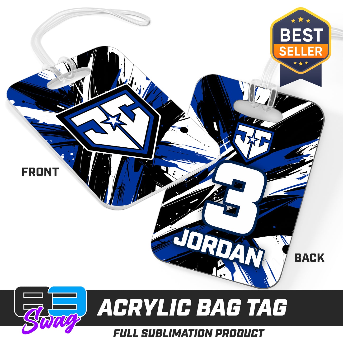 Hard Acrylic Bag Tag - JCB - Julington Creek Baseball 2026 VERSION