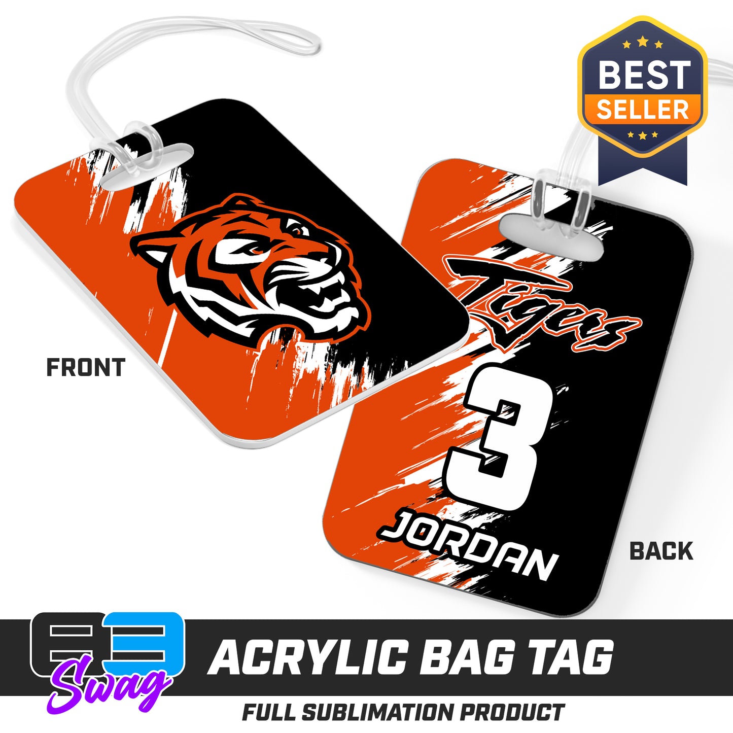 Hard Acrylic Bag Tag - Winter Park Tigers