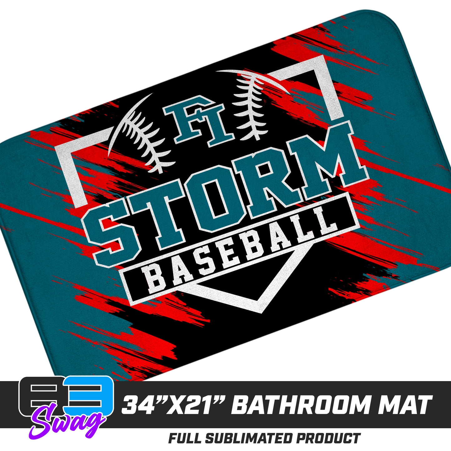 21"x34" Microfiber Bath Mat - Fleming Island Storm Baseball