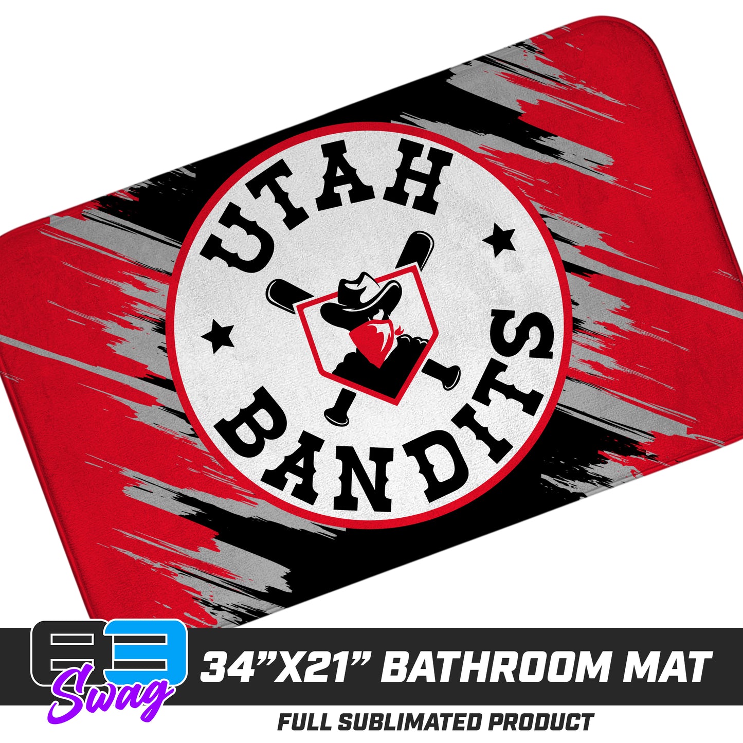 21"x34" Microfiber Bath Mat - Utah Bandits Baseball