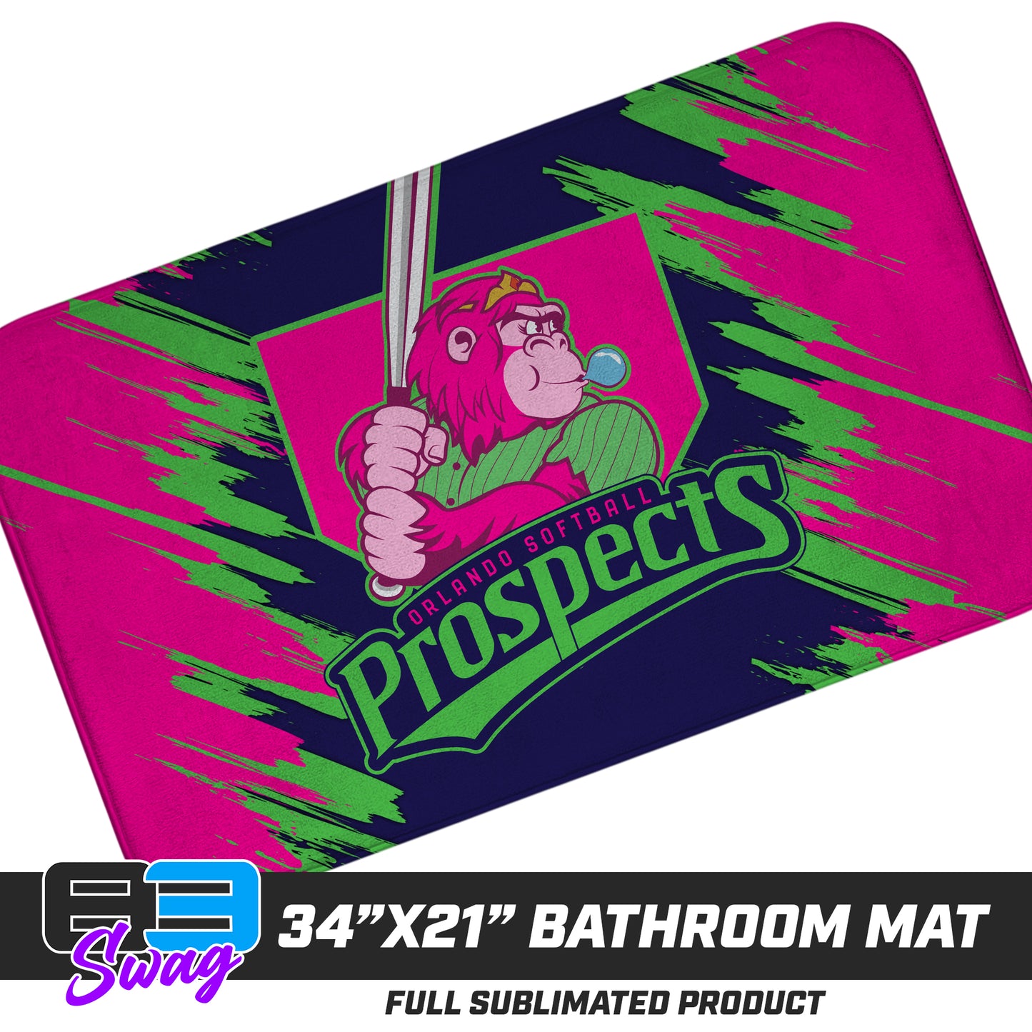 21"x34" Microfiber Bath Mat - Orlando Gorilla Queens Softball