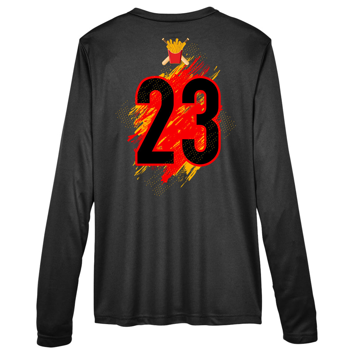 GLITCH - Team 365 TT11WL Women's Zone Performance Long-Sleeve T-Shirt - Team Rally Fries Baseball