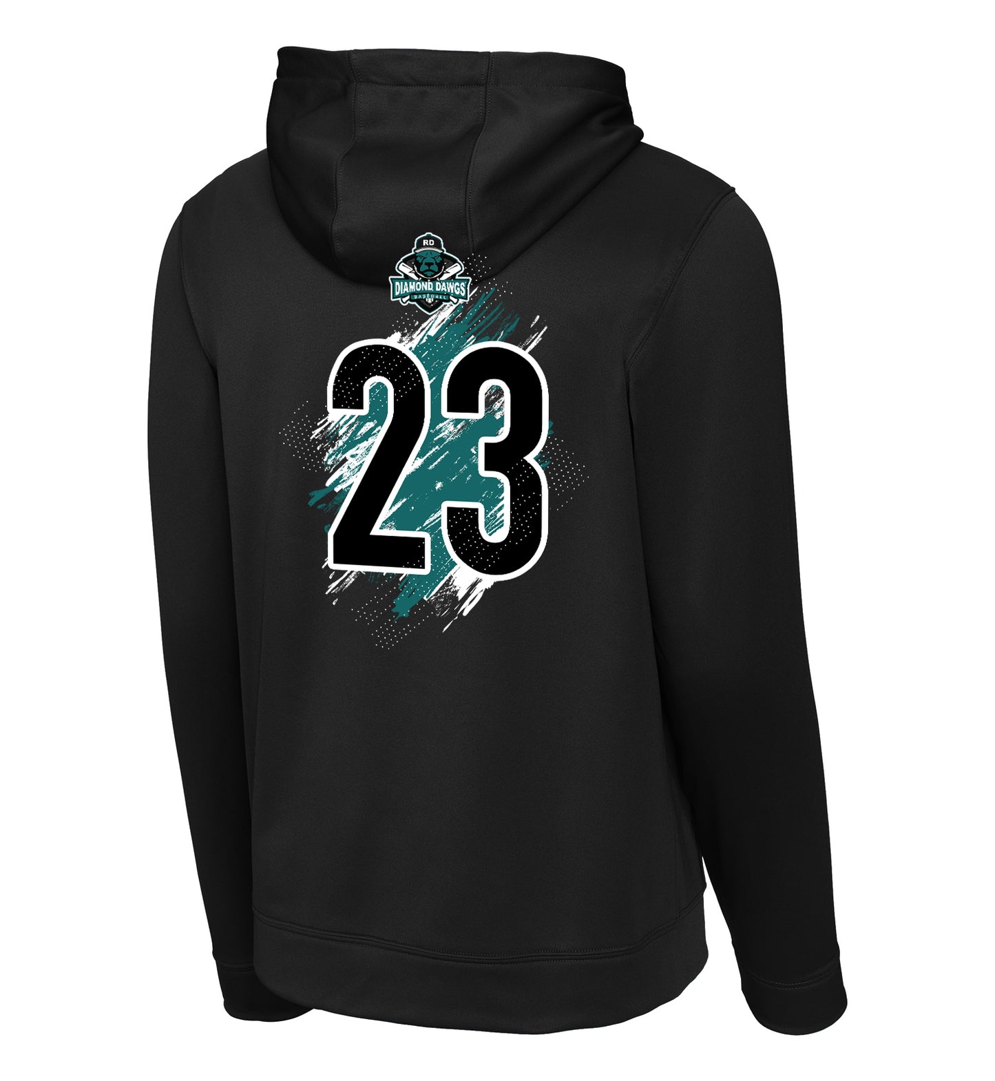 GLITCH - Sport-Tek Sport-Wick Fleece Hooded Pullover F244 - Diamond Dawgs Baseball