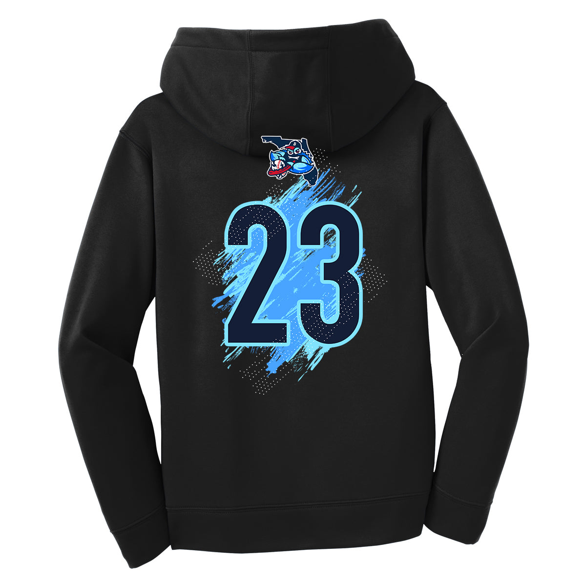 GLITCH - Sport-Tek Youth Sport-Wick Fleece Hooded Pullover YST244 - FCA Blueclaws Baseball
