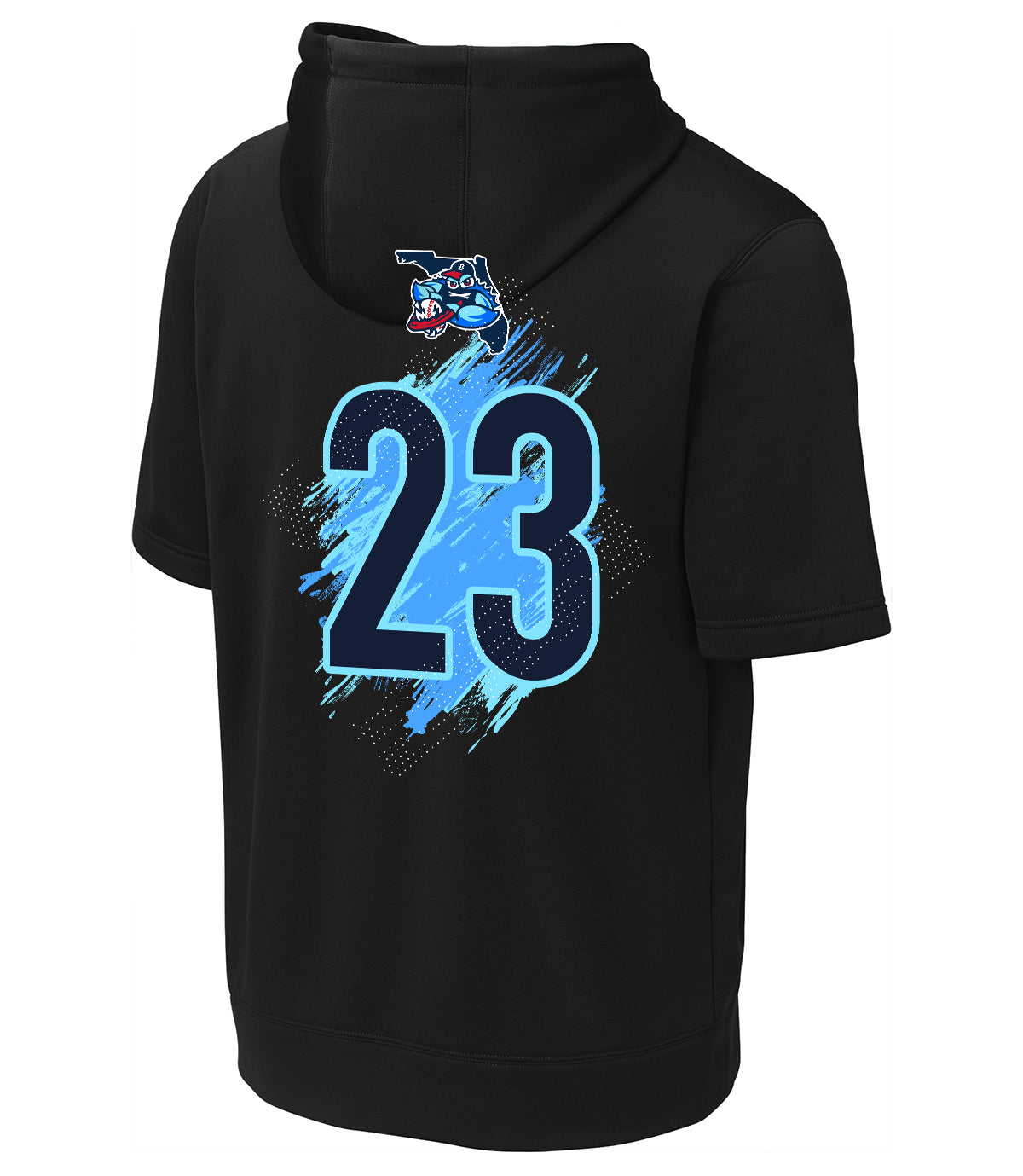 GLITCH - Sport-Tek Sport-Wick Fleece Short Sleeve Hooded Pullover ST251 - FCA Blueclaws Baseball