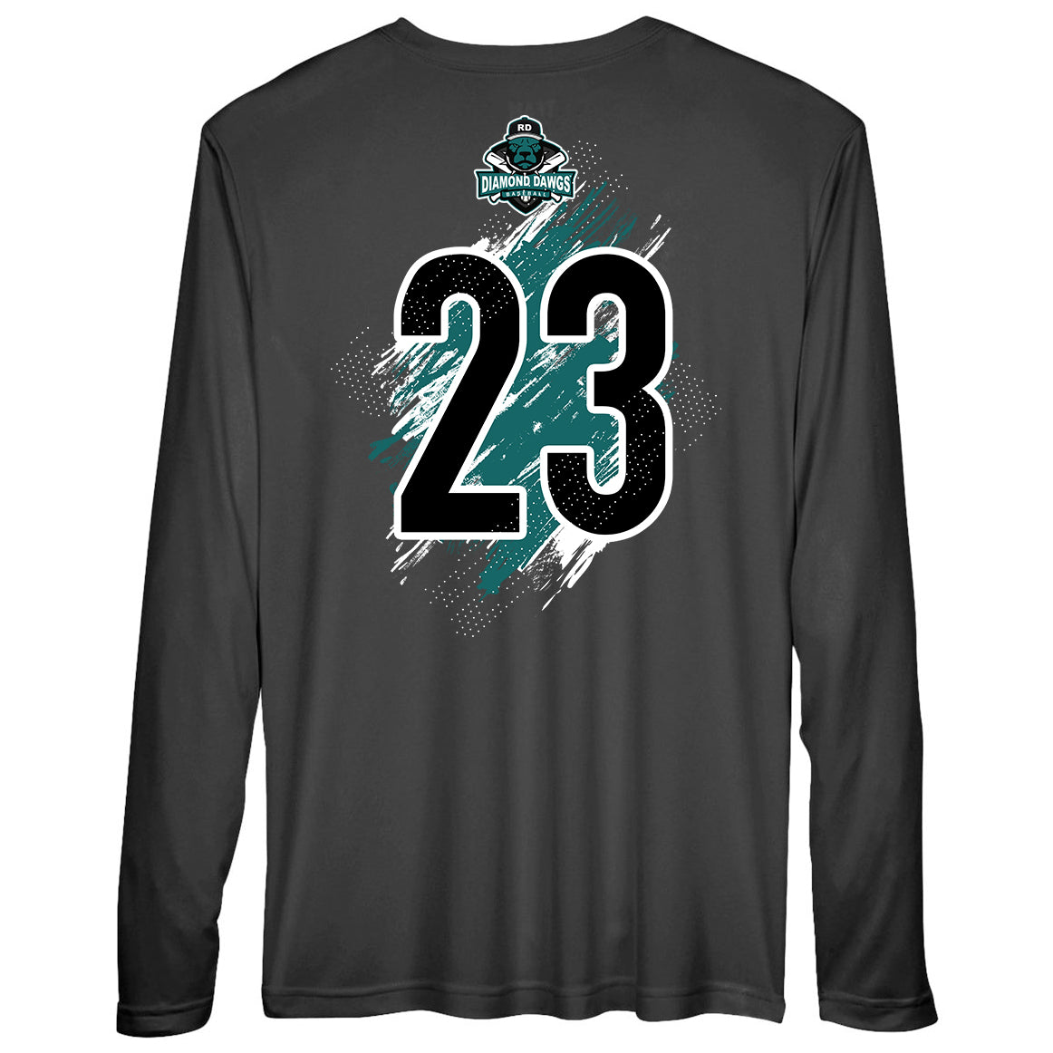 GLITCH - Team 365 Youth & Men's Zone Performance Long-Sleeve T-Shirt - Diamond Dawgs Baseball