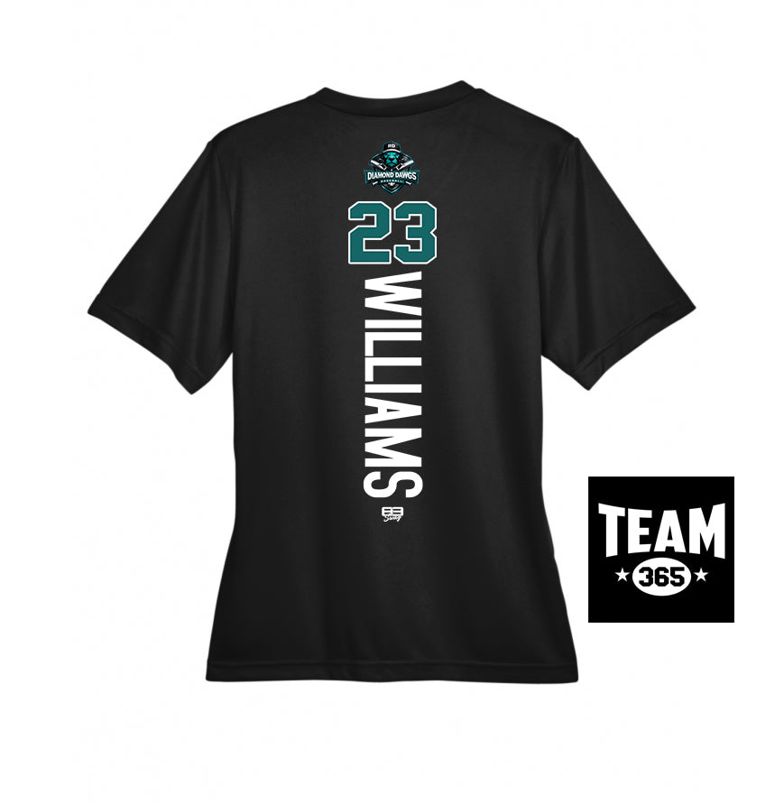 APEX Team 365 TT11W Women's Zone Performance T-Shirt - Diamond Dawgs Baseball