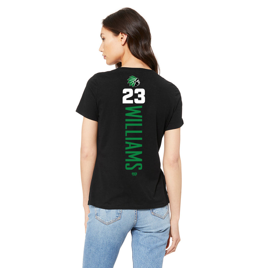 Bella + Canvas 6415 Ladies' Relaxed Triblend V-Neck T-Shirt - Hopatcong Warriors Cheer