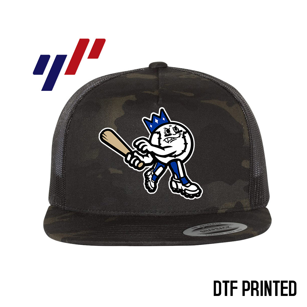 Yupoong 6006 Adult 5-Panel Classic Trucker Hat - DTF PRINTED - JCB Diamond Kings Baseball