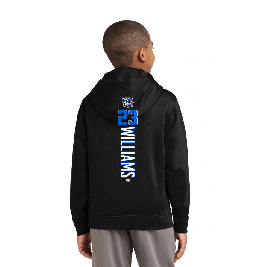 Sport-Tek Youth Sport-Wick Fleece Hooded Pullover YST244 - LBK Outlaws Baseball
