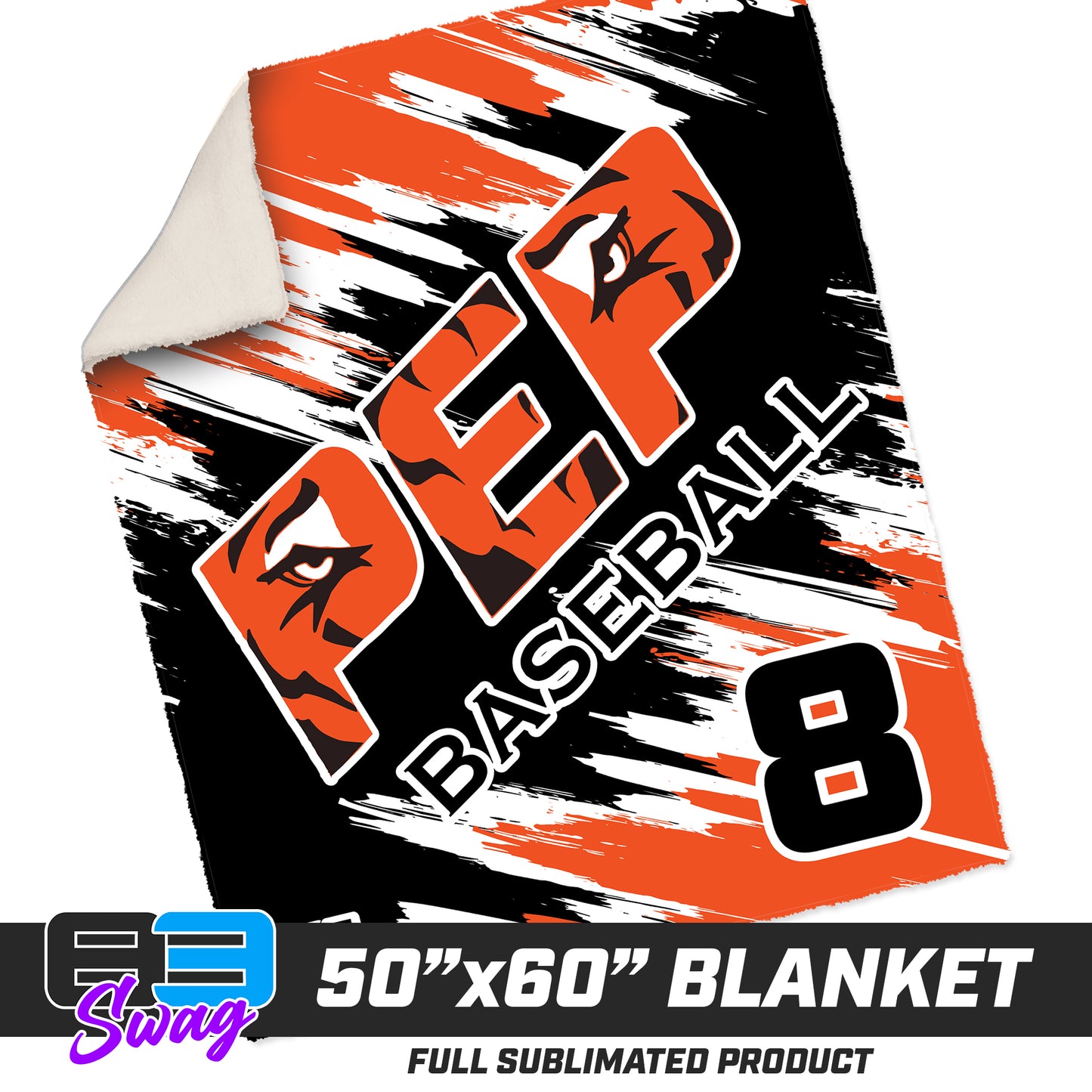 50”x60” Plush Sherpa Blanket - PEP Tigers Baseball
