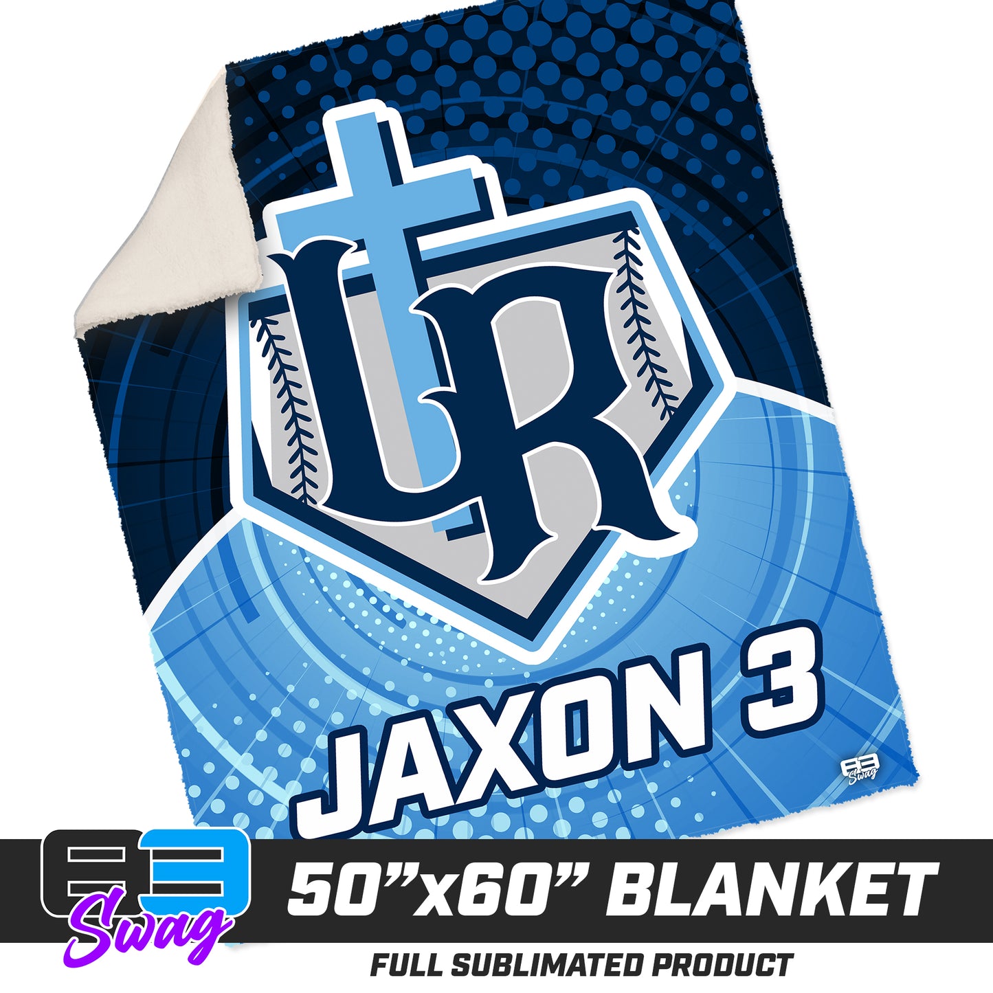 CUSTOM - 50”x60” Plush Sherpa Blanket - Reign Baseball