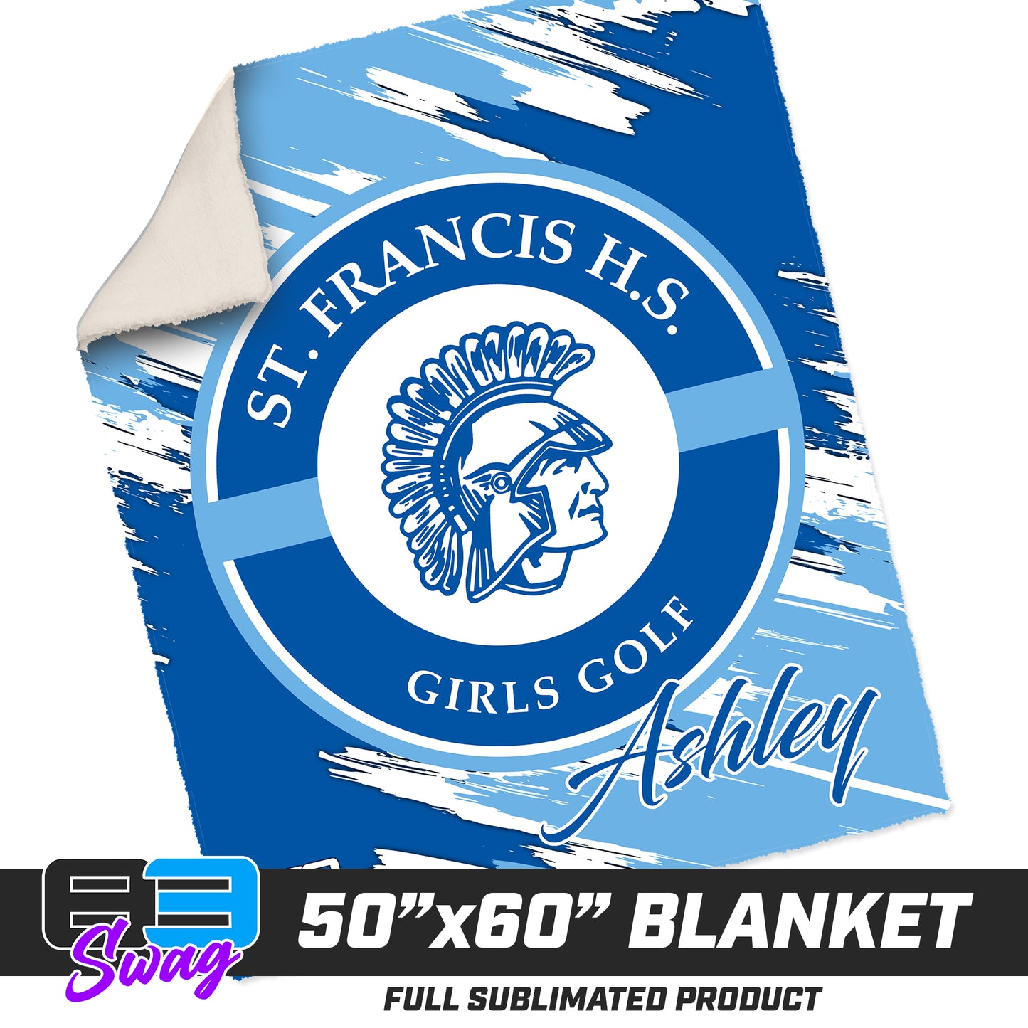 50”x60” Plush Sherpa Blanket - St. Francis HS Girls Golf