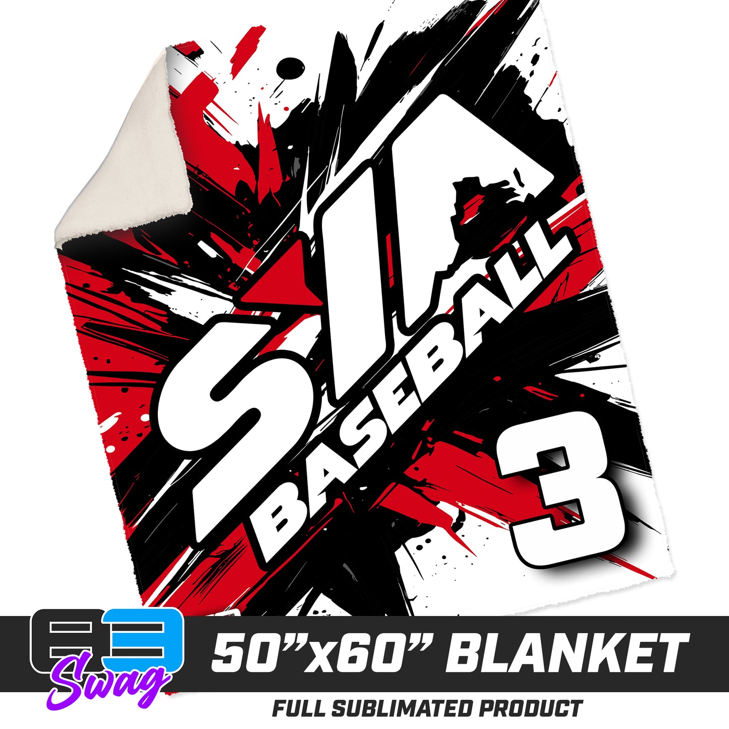 50”x60” Plush Sherpa Blanket - SYA Baseball