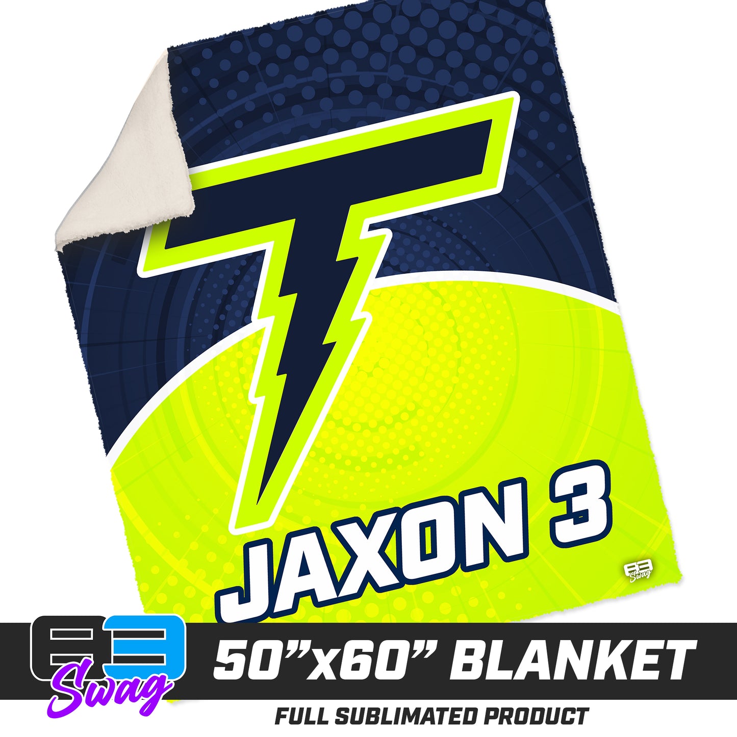 CUSTOM - 50”x60” Plush Sherpa Blanket - Ponte Vedra Thunder Baseball