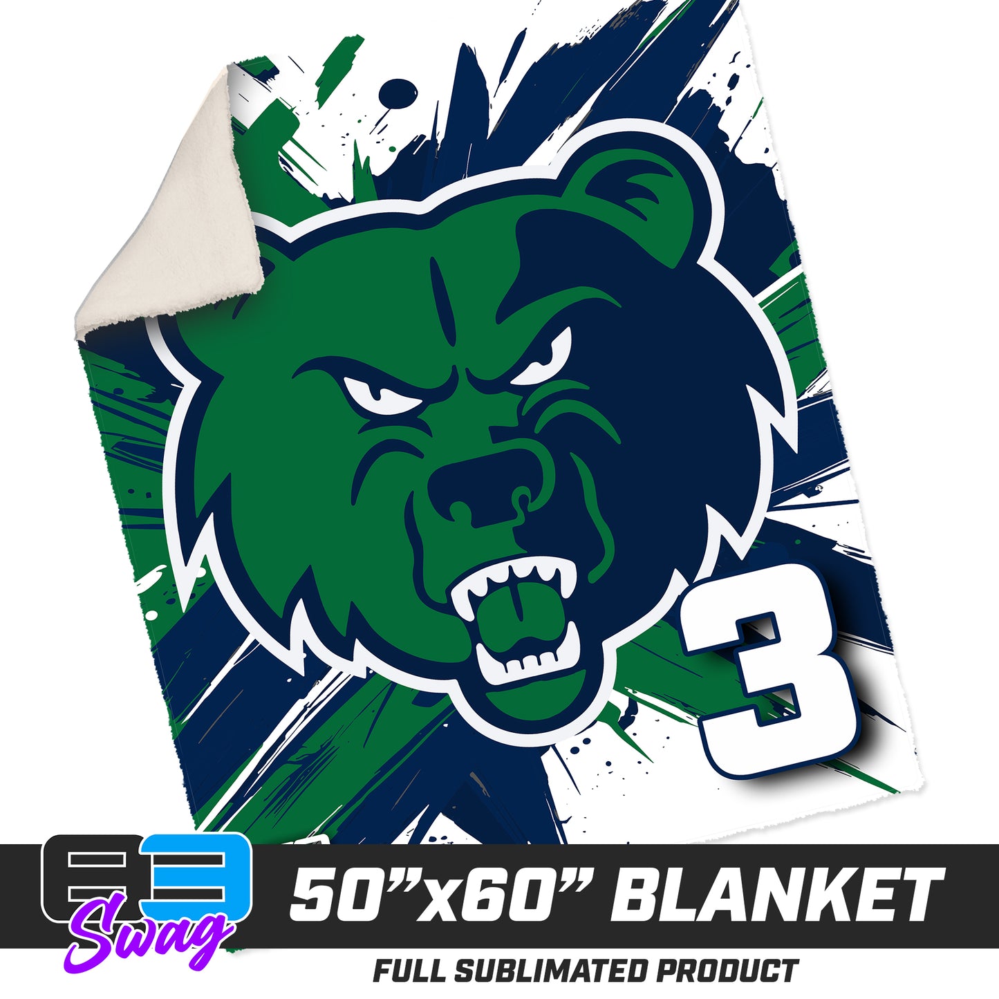 50”x60” Plush Sherpa Blanket - Creekview Grizzlies