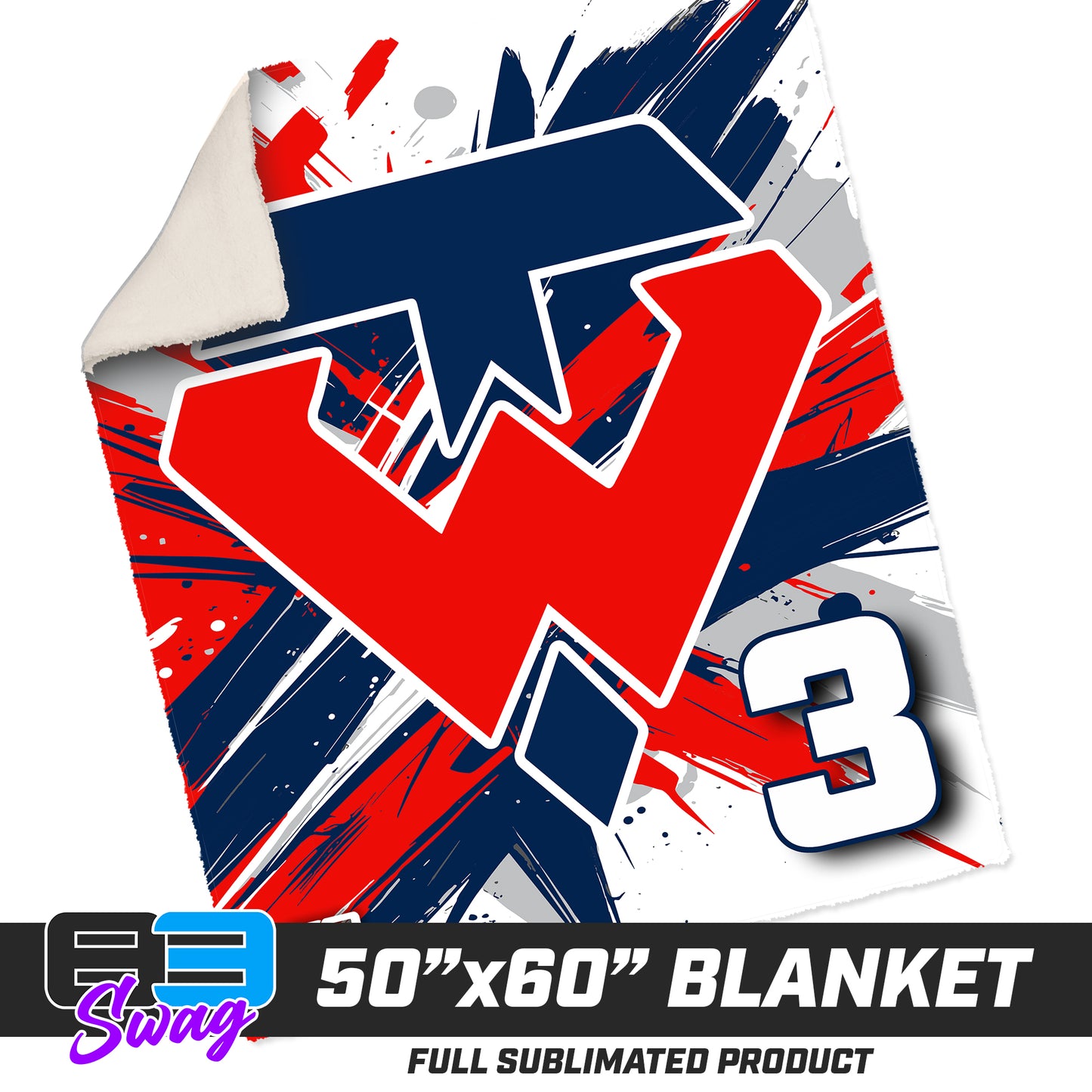 50”x60” Plush Sherpa Blanket - Tampa Warriors Baseball