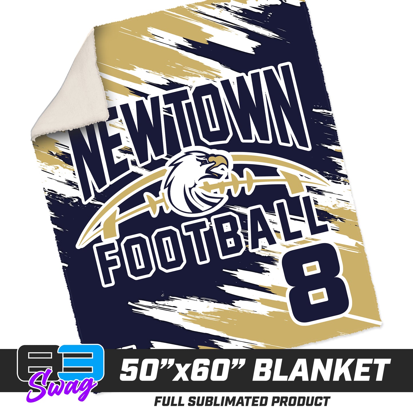 50”x60” Plush Sherpa Blanket - Newtown Football