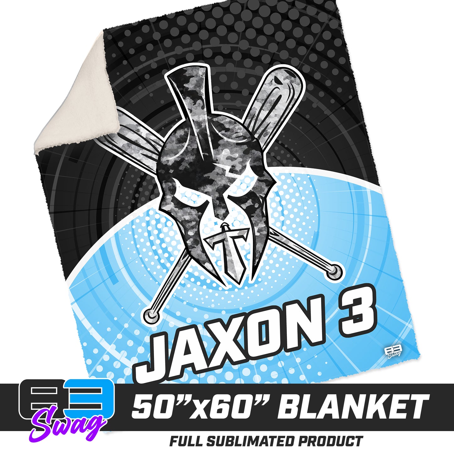 CUSTOM - 50”x60” Plush Sherpa Blanket - St. Johns Titans Baseball