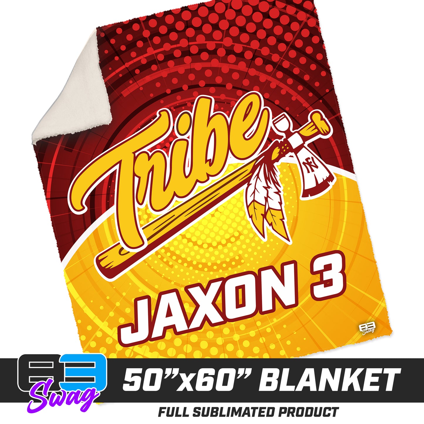 CUSTOM - 50”x60” Plush Sherpa Blanket - North Florida Tribe