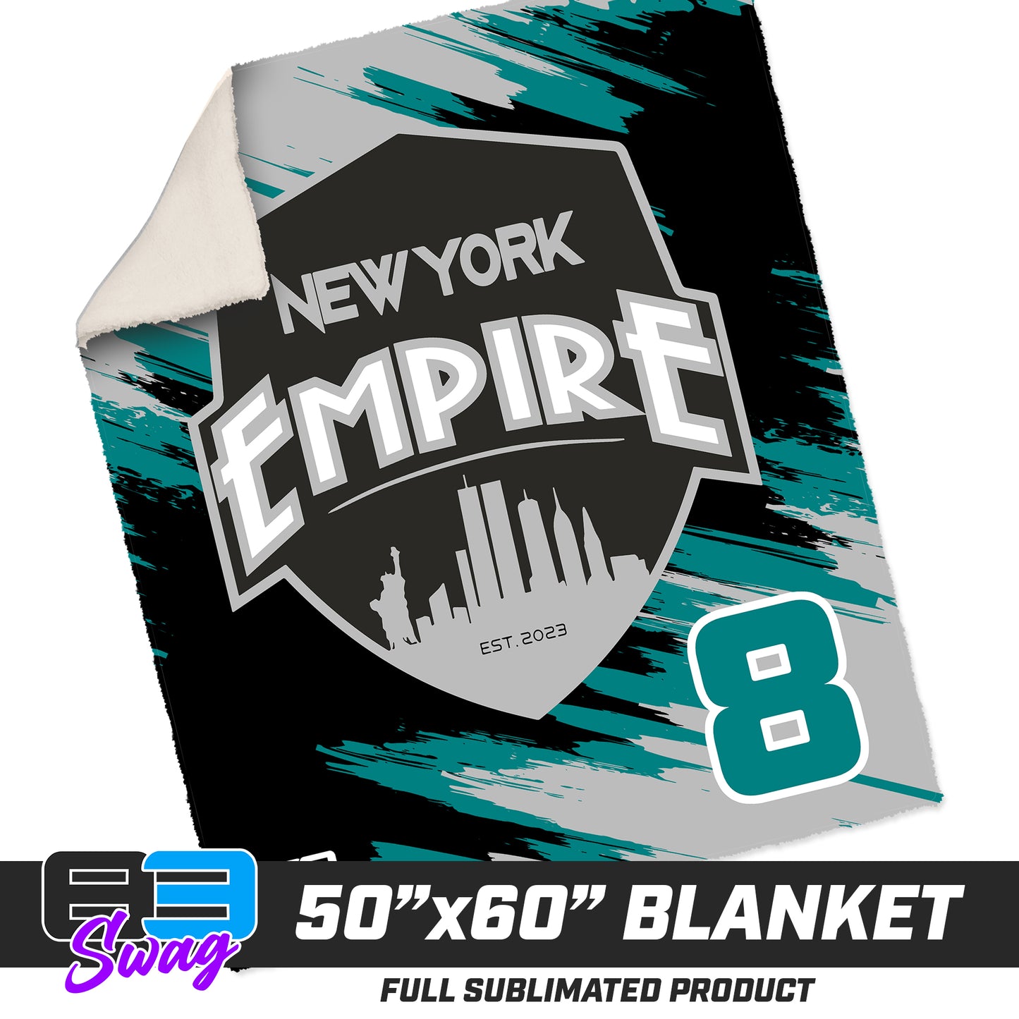 50”x60” Plush Sherpa Blanket - New York Empire Softball