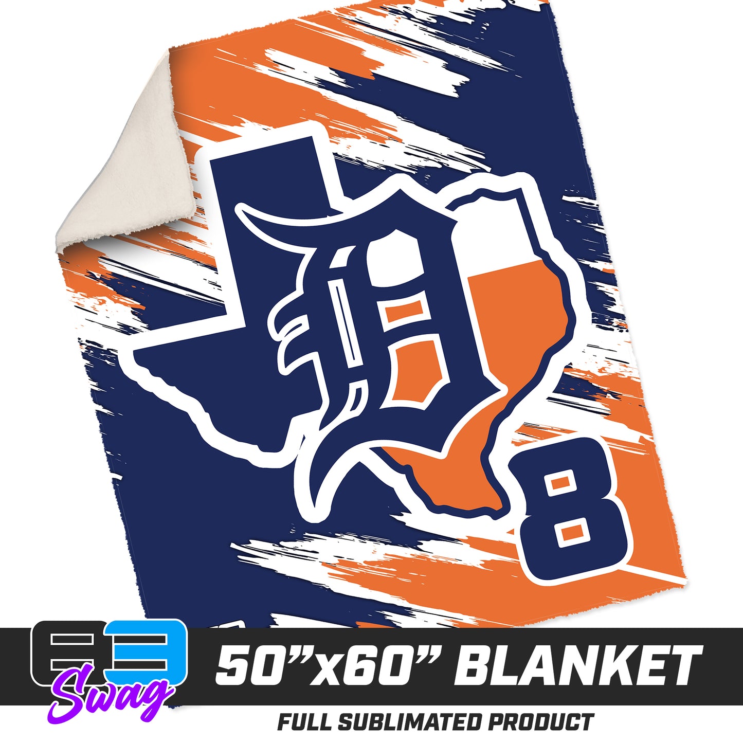 50”x60” Plush Sherpa Blanket - Dallas Tigers Baseball
