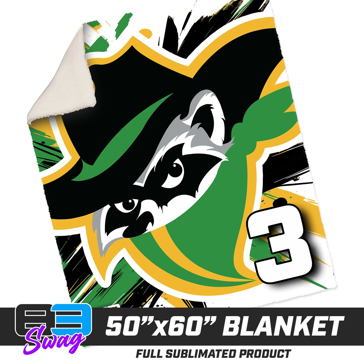 50”x60” Plush Sherpa Blanket - Bandits Baseball