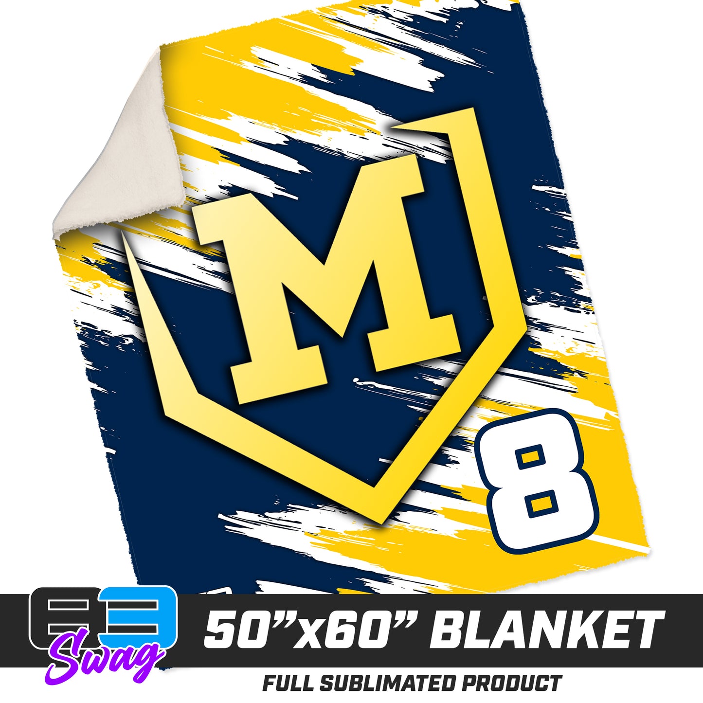 50”x60” Plush Sherpa Blanket - Midland Bandits Baseball