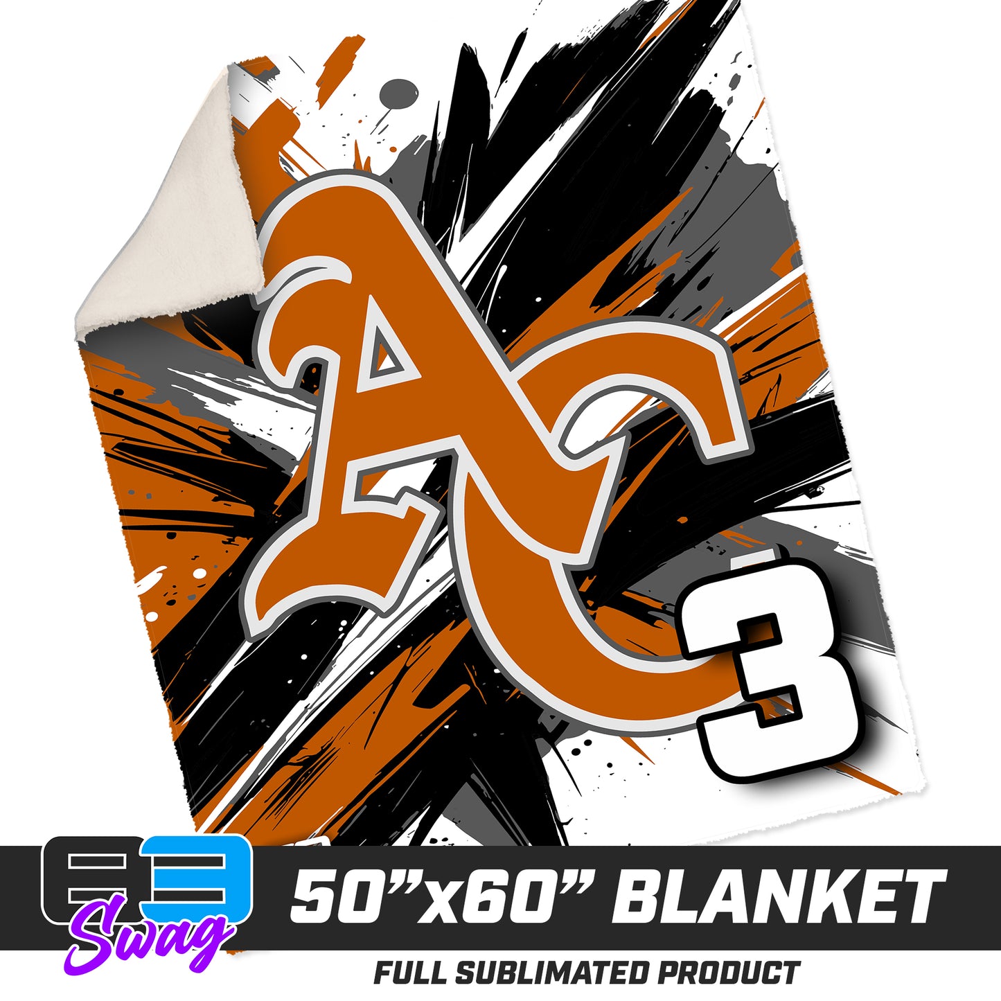 50”x60” Plush Sherpa Blanket - ANCIENT CITY REDS 2026 VERSION