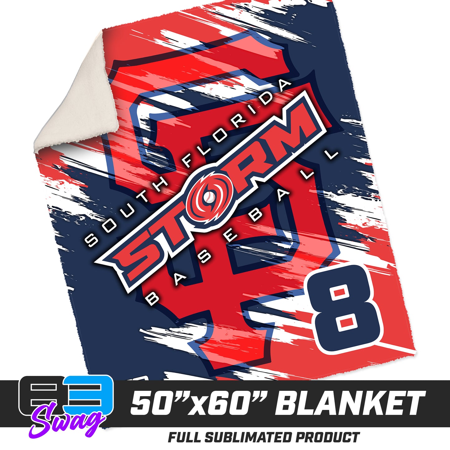 50”x60” Plush Sherpa Blanket - South Florida Storm