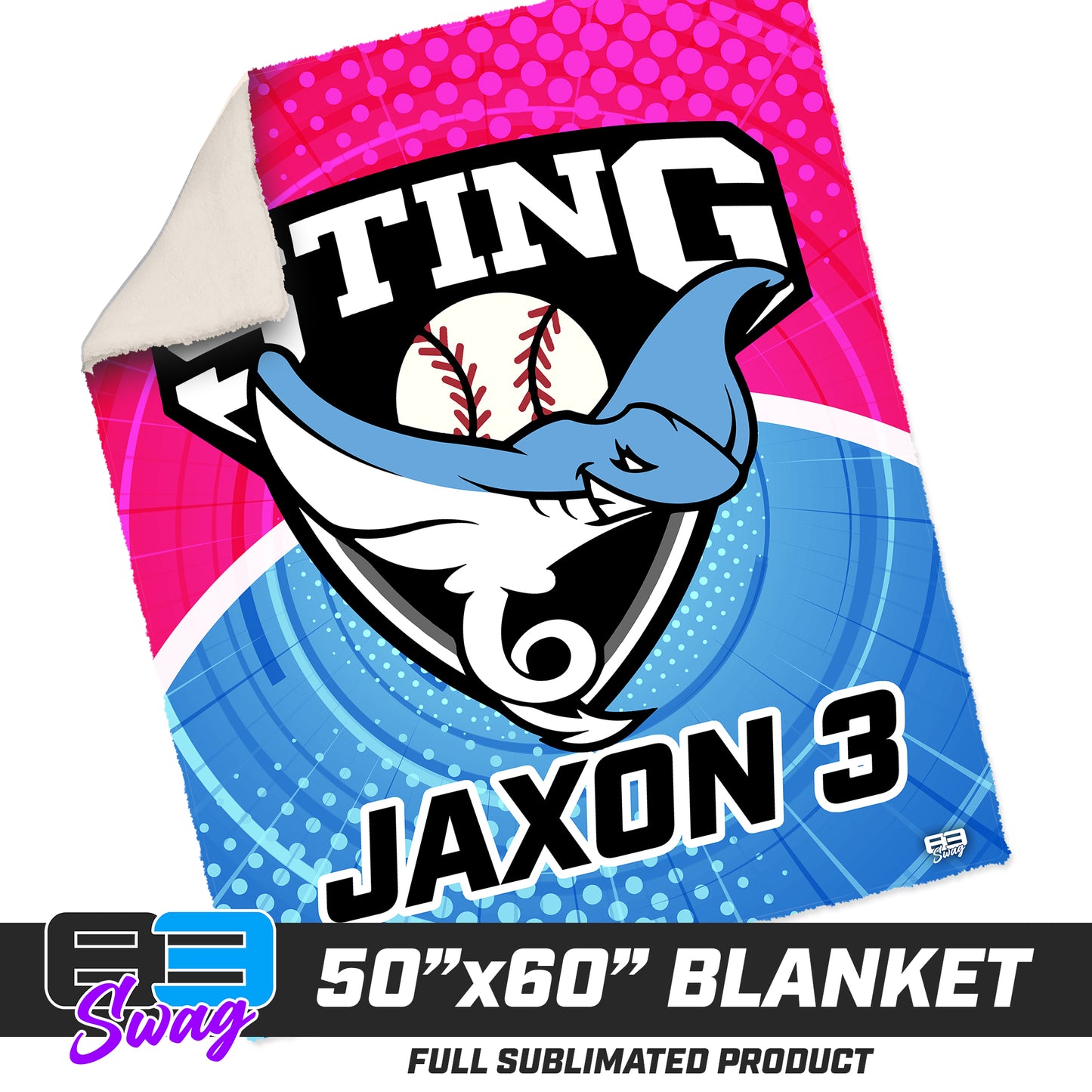 CUSTOM - 50”x60” Plush Sherpa Blanket - Southwest Sting Baseball