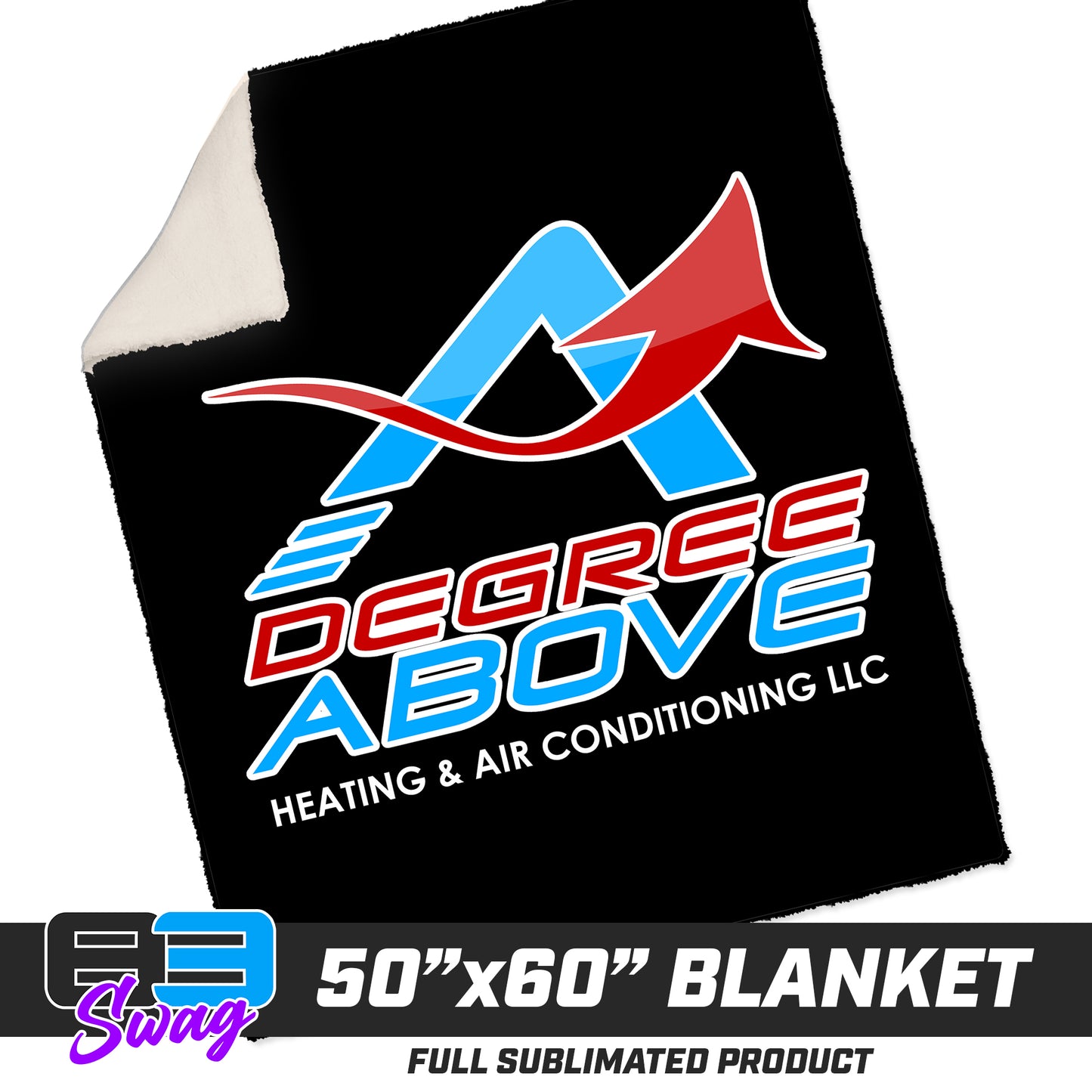 CUSTOM - 50”x60” Plush Sherpa Blanket - A Degree Above