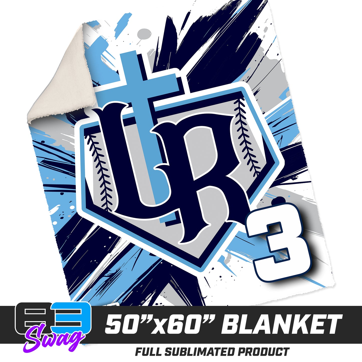 50”x60” Plush Sherpa Blanket - Reign Baseball